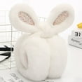 thumbnail image 4 of YAOBAMM Solid Color Earmuffs Women Winter Earmuffs Soft Furry Sequin Rabbit Ear Shape Foldable Warm Covers Adjustable Outdoor Ear Warmers, 4 of 6