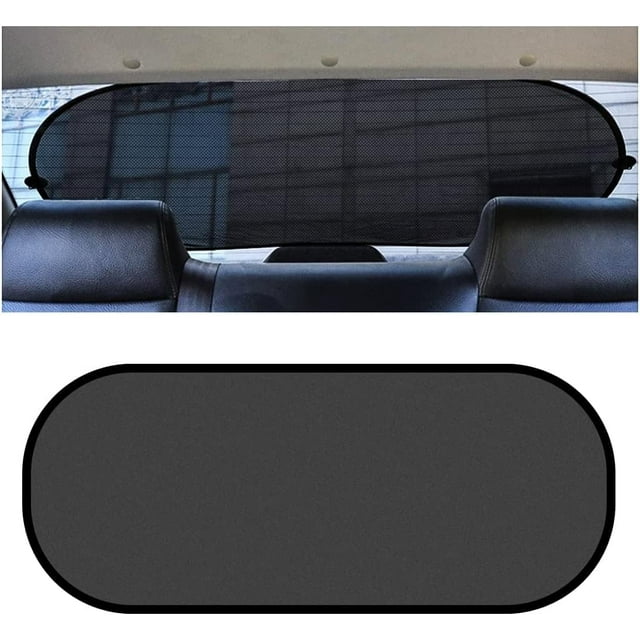 Car Rear Window Sunshade with Suction Cup, Sun UV Rays Protection for Car Back Window, Sunlight Shield Blocker Mesh Cover for Rear Facing Seats, Car Accessories for Baby, Pets, Children (39"x19"/Rear)