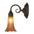 thumbnail image 4 of Meyda Lighting 5.5" Wide Amber Tiffany Pond Lily Wall Sconce, 4 of 7