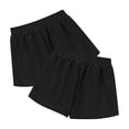 thumbnail image 7 of ZZwxWA 2 Pack Womens Crossover Sports Shorts Elastic Waist Comfy Lounge Workout Shorts for Running Athletic Gym Short Pant, 7 of 7