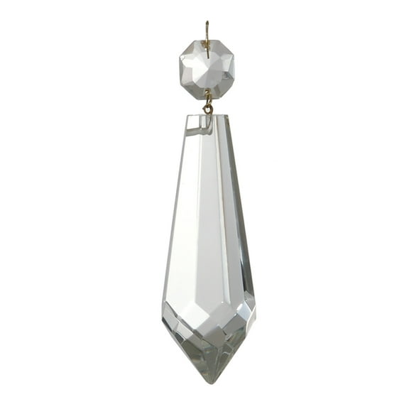 B&P Lamp  3 1/2 Inch (87mm) Plug Drop Crystal Chandelier Light Replacement Pendant Prism