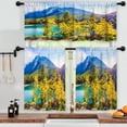 thumbnail image 3 of LALILO Kitchen Curtains and Valances Set of 3 36" Lake Two Window Treatment Tiers for Window Decor, 3 of 5