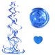 thumbnail image 1 of Techo en forma de corazón Garlands Ceremonia de boda Romántica espiral Streamers Oficina Decoración Decoración DIY Adorno Azul 30 Piezas Inevent HA012510-03, 1 of 7
