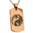 thumbnail image 4 of Tioneer Stainless Steel Tribal Dragon Yin Yang Engraved Dog Tag Pendant Necklace, 4 of 4