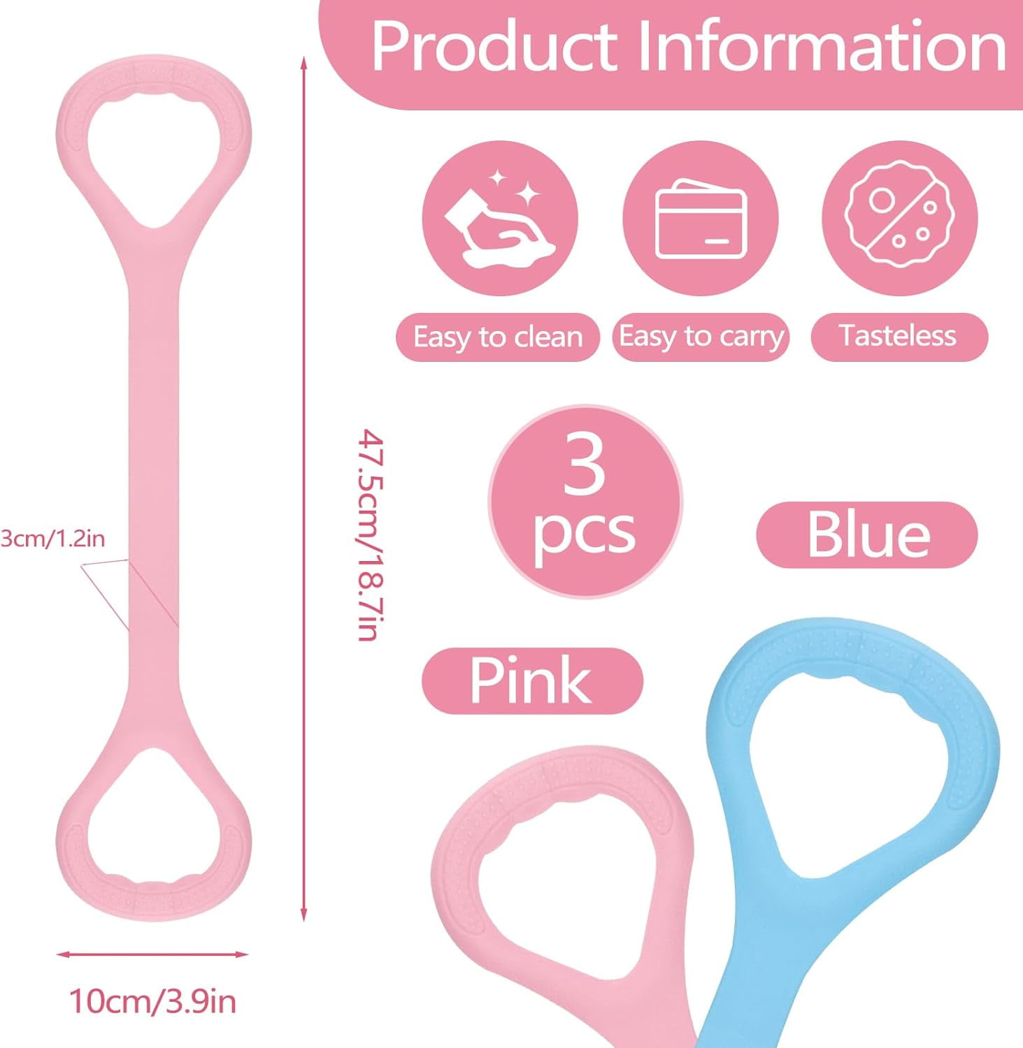 3Pcs Yoga Resistance Band, Figure 8 Resistance Band, Arm Back Training Elastic Ropes, Elastic Stretching Resistances Band For Arms, Back, Shoulders, And Chest Workouts