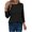 Black, variant on Your-Sty Women's Classic Black Round Neck 3/4 Sleeve Cotton Top - Casual Stretch Basic Tee Kint Shirt