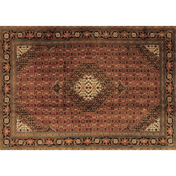 Ahgly Company Indoor Rectangle Persian Brown Traditional Area Rugs, 5' x 7'