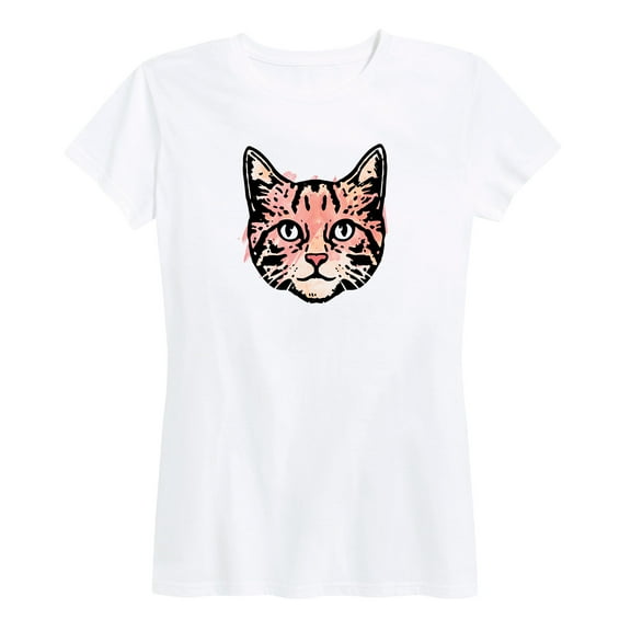 Instant Message - Watercolor Cat - Women's Short Sleeve Graphic T-Shirt