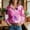 Hot Pink, variant on womens tops Love Shirt With Ruffled Stand Up Collar Romantic Valentine's Day Blouse Chic Top L womens long sleeve tops Women's Tank Tops