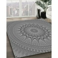 thumbnail image 2 of Ahgly Company Indoor Round Patterned Carbon Gray Area Rugs, 8' Round, 2 of 6