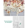 thumbnail image 3 of Fall White Pumpkin Tie Up Curtains for Windows 45 Inch Length Balloon Curtains Kitchen Adjustable Balloon Window Shade Thanksgiving Orange Leaves Country Tie Up Bathroom Curtain Window 52"x45", 3 of 6
