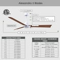 thumbnail image 6 of Matthews Fan Company AK-MWH-WN 42 Alessandra 42” Matte White Ceiling Fan with 3 Walnut Blades, Remote Control, Indoor/Outdoor Wet Rated, 6 of 6