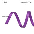 thumbnail image 2 of Unique Bargains 1/4 Inch 25 Yard Satin Ribbon Grosgrain Thin Solid Silk Wedding Bouquet Ribbon for Gift Wrapping Violet Purple, 2 of 7