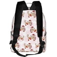 thumbnail image 3 of Lsque Dachshund Dog Puppy Pattern Backpack – School Travel Canvas Daypack with Ergonomic Padded Straps, Multiple Compartments & Leather Handle, 3 of 5