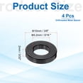 thumbnail image 2 of Uxcell 4pcs M5 Aluminium Spacers, 3/16" ID x 3/8" OD Round Standoff Spacer, Unthreaded Metal Spacers for 3/16" M5 Screws Bolts, Black 3/32" Length, 2 of 6