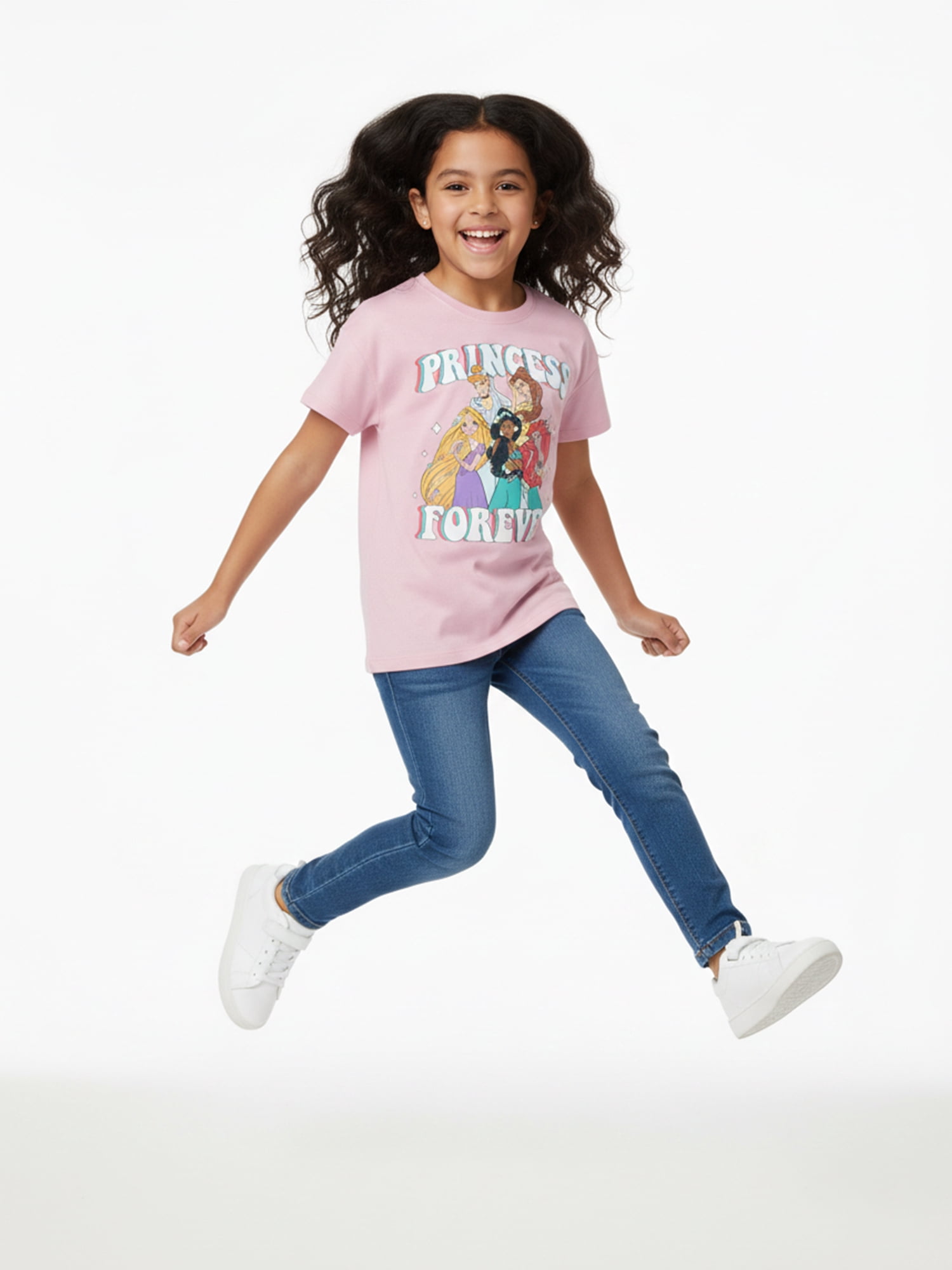 Disney Princess Girls Short Sleeve Graphic T-Shirt, Sizes 4-16