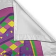 thumbnail image 3 of Ambesonne Mardi Gras Kitchen Curtains, Carnival Blazon Art, 55"x39", Purple Green Yellow, 3 of 3