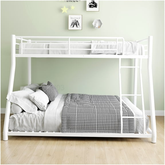 CHAMPFLAG Twin Over Full Bunk Bed with Stairs, Storage Drawers, Strong Metal Frame, Space Efficient Design for Dorm, Apartment Living