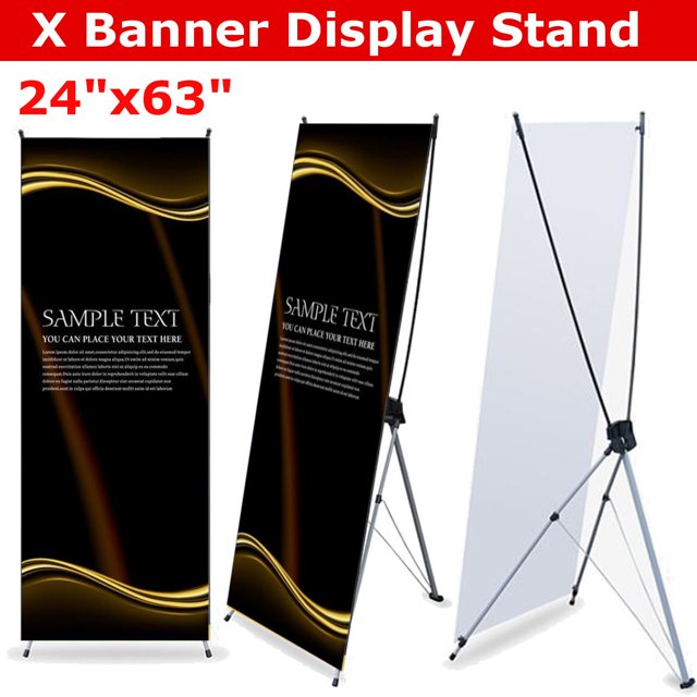 24 x 63? Plastic/Fiberglass X Banner Display Stand Floor Standing for Advertise