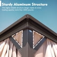 thumbnail image 6 of Kozyard Caesar 16' x 12' Metal Patio Hardtop Aluminum Outdoor Gazebo with Mosquito Netting and Privacy Sidewalls, 6 of 7