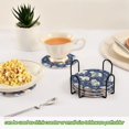 thumbnail image 6 of Haosy Set of 6 Drink Woven Coaster with Holder Heat Resistant Non-Slip Bar Coasters 4 Inches Polar Bears Wearing Sweaters, 6 of 7