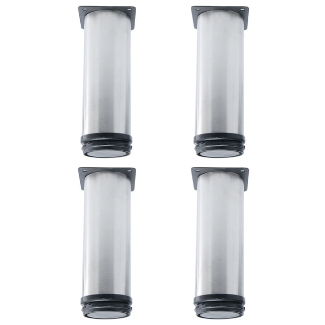 Uxcell 6'' Pies de Muebles para Estantes de Trabajo Reemplazo Altura Ajustable Acero Inoxidable Tono Plateado 4pcs