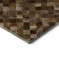 thumbnail image 4 of Addison Rugs Mayfield Washable Cowhide Small Boxes Brown Rectangle Rug, 1'8" x 2'6", 4 of 5