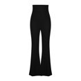 thumbnail image 4 of USNSM Women's Stretch Flared Pants Casual High Waist Baggy Palazzo Pants Hip-Lifting Workout Jogger Yoga Pants Black S, 4 of 5