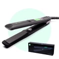 thumbnail image 1 of Plancha alisadora Cosmo ultrasuave serie profesional para cabello grueso de MINT | Potente plancha de pelo iónica de cerámica y turmalina de un solo paso para salón. Voltaje dual listo para viajar, 1 of 5