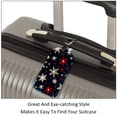thumbnail image 3 of Square 2Pack PU Leather Christmas Snowflakes Cruise Luggage Tag with Privacy Cover and Name ID Tag for Travel Handbags Backpacks Luggage Tags, 3 of 6
