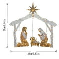 thumbnail image 3 of LED Lighted Nativity Scene Holiday Decoration, Christmas Outdoor Decorations with Light Xmas Yard Art Christmas Atmosphere, 3 of 5