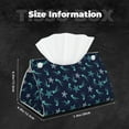 thumbnail image 5 of Xecao Ice Blue Starfish and Jellyfish Print Tissue Box Cover,Modern PVC Leather Square Tissue Box Holder for Creative Decorative, 5 of 7