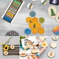 thumbnail image 2 of Hexagonal Wooden Chips For Diy Crafts Decorations Friends 50Set, 2 of 8