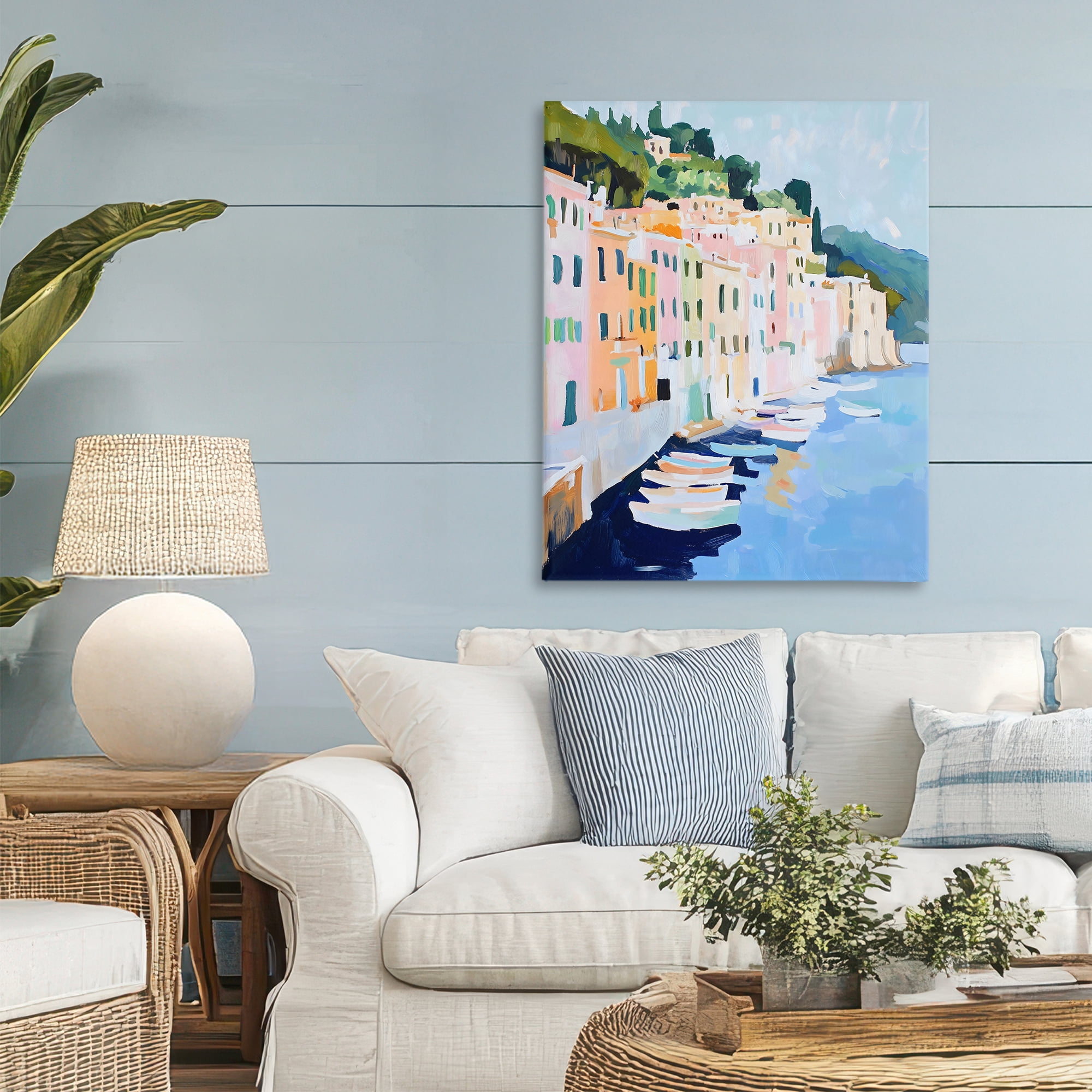 Stupell Industries Portofino Harbor View Canvas Wall Art, design by The Prints Vibe
