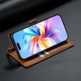 thumbnail image 6 of Leather Case For Google Pixel 9a 6.3",Embossed Totem Wallet With Card Holder,Wristband, Shockproof Kickstand Magnetic Cover,Brown,For Google Pixel 9a, 6 of 7
