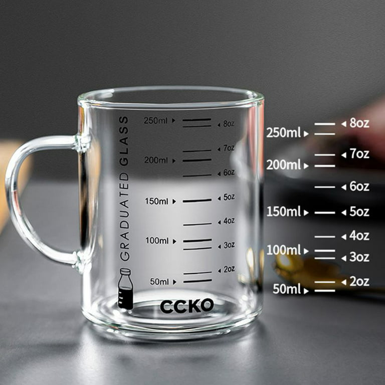 Pyrex glass graduated mug Home breakfast Measuring Baked milk