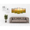 thumbnail image 5 of Wieco Art 5 Pieces Sunflowers Landscape Canvas Prints, 5 of 5