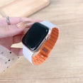 thumbnail image 5 of Magnetic Band Compatible for Apple Watch Series 10 42mm for Men Women 41mm 40mm 38mm Bands, Sport Silicone Strap Secure Button Wristband for iWatch Series 9 8 7 6 5 4 3 SE 2 1, Black/Orange, 5 of 10