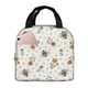 thumbnail image 1 of Easygdp Bees And Flowers Bolsa Térmica Premium - Tela Oxford Impermeable, Gran Capacidad, Bolsillo Frontal, Unisex para Trabajo, Escuela, Actividades al Aire Libre y Picnics, 1 of 8