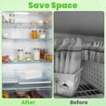 thumbnail image 3 of 4pcs QZS Clear Flat Breast Milk Storage Organizer 7.5x5.1x0.67In Space Saving Breastfeeding Bag Organization for Home Everyday, 3 of 3
