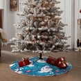 thumbnail image 5 of Daiia Swan On The Pond Drawing Merry Christmas Tree Skirt , Xmas Large Lace-up Tree Skirt, Santa Snowflakes Rustic Home Decorations New Year Party Farmhouse Decor-30", 5 of 7