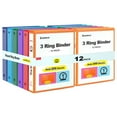 thumbnail image 1 of Comix 1 inch 3-Ring Binder, Round Ring, 200 Sheets Capacity, 12 Pack Assorted Color, 1 of 8