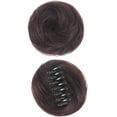 thumbnail image 1 of Labriciyon 1 pieza de clip de garra de color marrón oscuro, moño desordenado, extensiones de moño con clip, accesorio para peluca, postizos para mujeres y niñas, extensiones de cabello Updo despeinada, 1 of 5