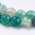 thumbnail image 3 of 1strand Natural Striped Agate/Banded Agate Beads Strands Round Faceted Dyed Green 6mm Hole: 1mm about 62pcs/strand 14.5 inch(37cm), 3 of 3