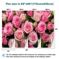 thumbnail image 3 of Peel and Stick Wallpaper Elegant Rose Flower Roses Pink Flowers Bud Full Bloom Organic Modern Art Wall Mural Decor Self Adhesive and Removable 69in x 98in, 3 of 8
