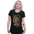 thumbnail image 4 of Break the Rules Japanese Mask Tattoo Womens Fitted Plus Size Graphic Tee Brisco Brands 2X, 4 of 5