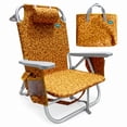 thumbnail image 1 of Bliss Hammocks Folding Beach Chair Recliner with Detachable Cooler, Amber Leaf, 1 of 13