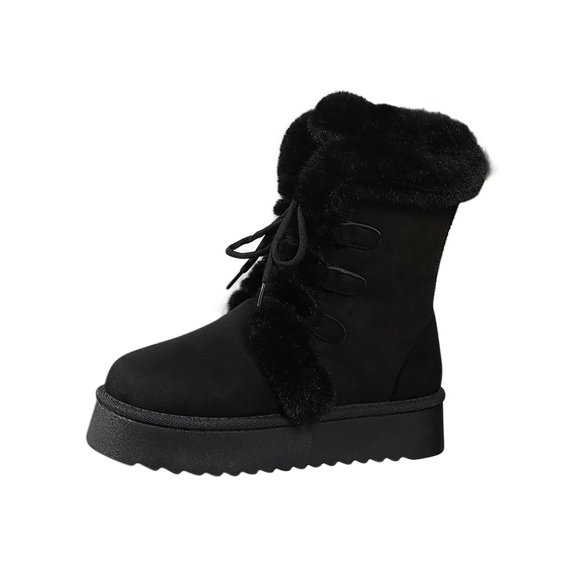 Npasoilc Snow Boots for Women,Winter Boots,Ankle Boots and Fluff Boots With Fleece,Fur Lined Short Boots