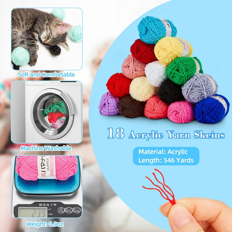 Crochet Kit for Beginners Adults -1320 Yards Crochet Set for