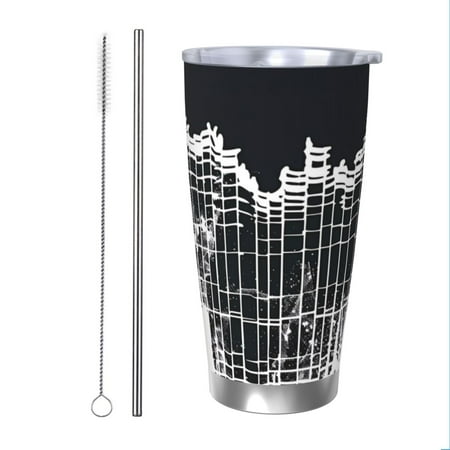 

Goofa Abstract Red Sun Design for 20 oz Skinny Tumbler Stainless Steel Coffee Mug Slim Vacuum Insulated Travel Cup Car Cup-Straw Two-piece Set